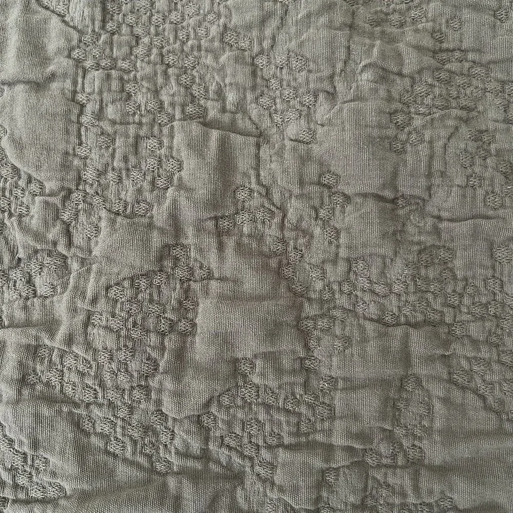 Restoration Hardware Single Pillow Cover Grey-Green Textured 100% Cotton Zip